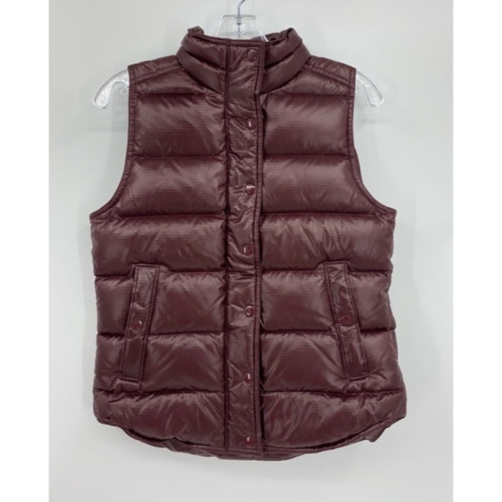 J. Crew Size S Down Quilted Maroon Puffer Vest